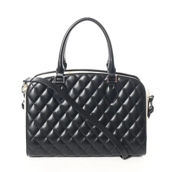 Charles Jourdan Paris Quilted Leather Two-Tone Satchel – NWOT w/ Dust Bag - Picture 1 of 14